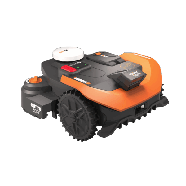 Worx Landroid Vision robot rasaerba WR312E, autonomo, senza filo perimetrale, arancio/nero.