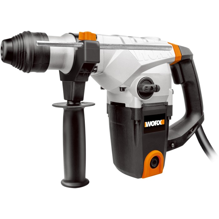 Martello perforatore Worx 1250 W WX333, un potente martello perforatore per pietra e cemento.