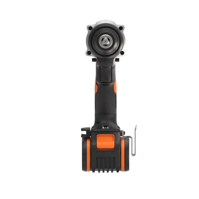Avvitatore a batteria t.b.t., vista dall'alto.
