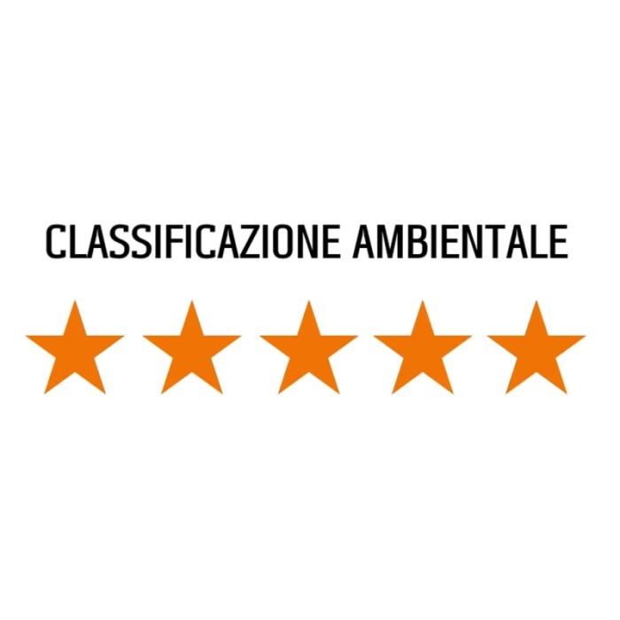 Cinque stelle dorate per la classificazione ambientale delle stufe a pellet t.b.t.