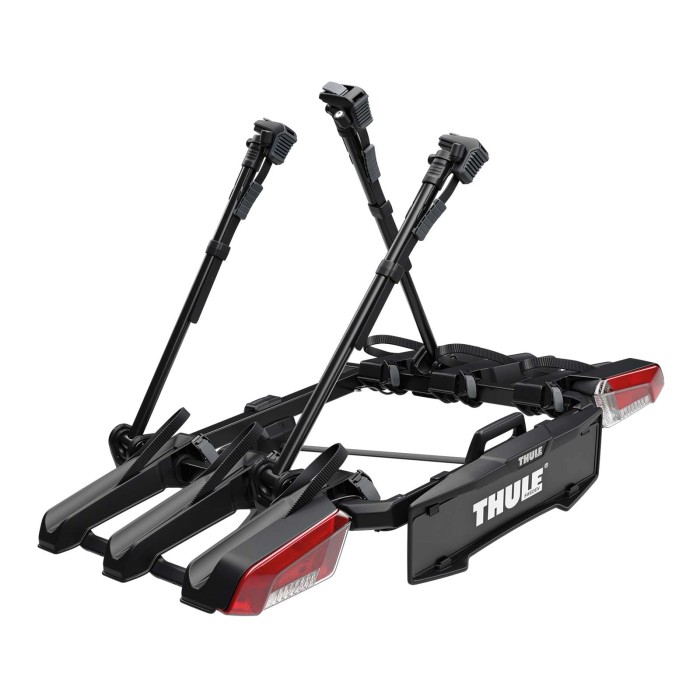 Portabici Thule per il tetto dell'auto, adatto al trasporto di biciclette.
