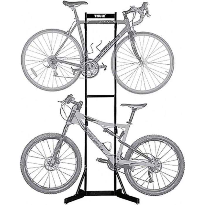 Portabici per 2 biciclette, adatto per il rimessaggio in garage o cantina.