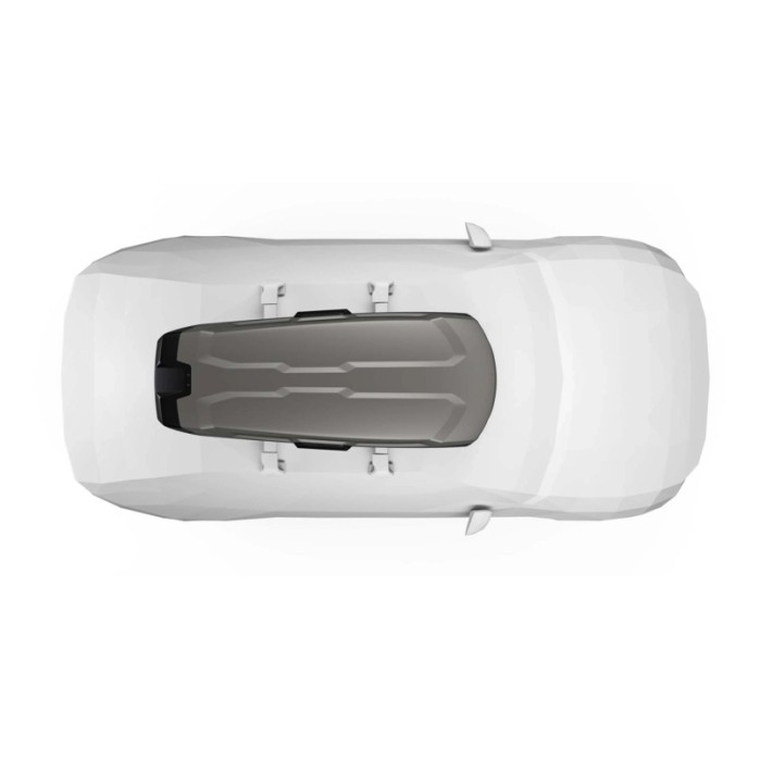 Box da tetto per auto Vector M titanio opaco bicolore