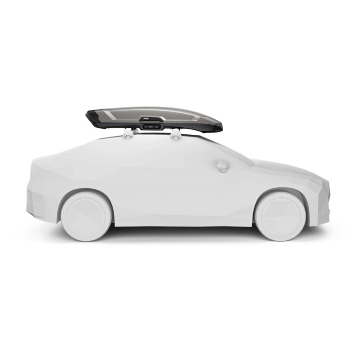 Box da tetto per auto Vector M titanio opaco bicolore