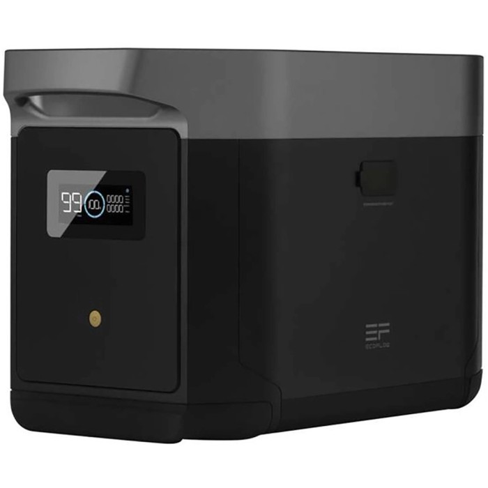 Batteria aggiuntiva EcoFlow Delta Max 2016Wh in nero-grigio per sistemi solari.