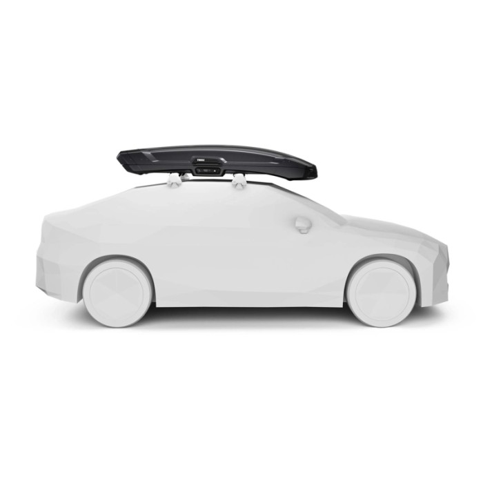 Box da tetto per auto Vector Alpine nero metallizzato