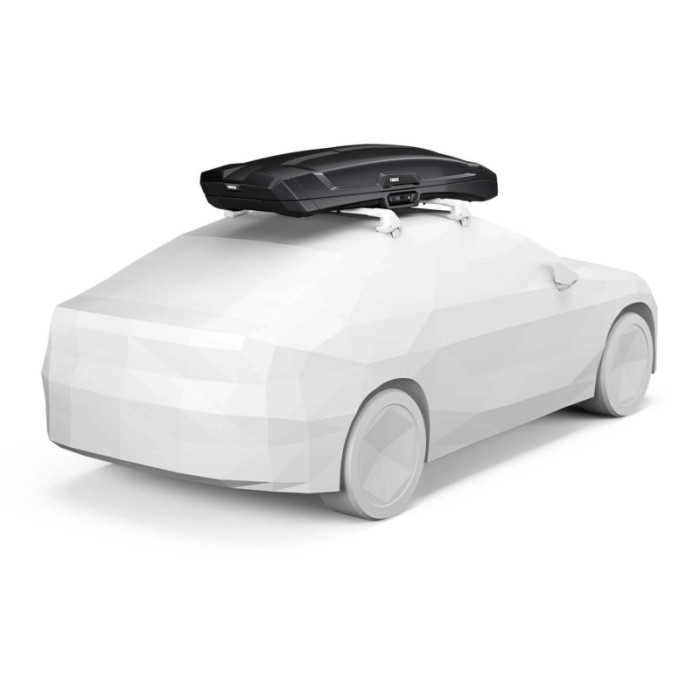 Box da tetto per auto Vector Alpine nero metallizzato