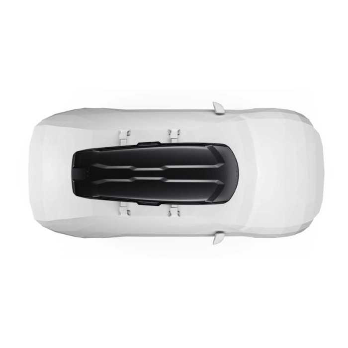 Box da tetto per auto Vector Alpine nero metallizzato