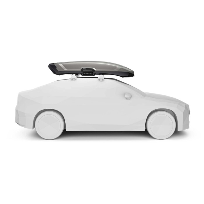 Box da tetto per auto Vector L titanio opaco bicolore