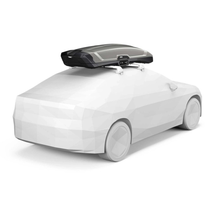 Box da tetto per auto Vector L titanio opaco bicolore