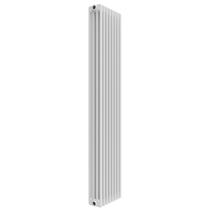 Radiatore verticale bianco t.b.t. per sistemi di riscaldamento.