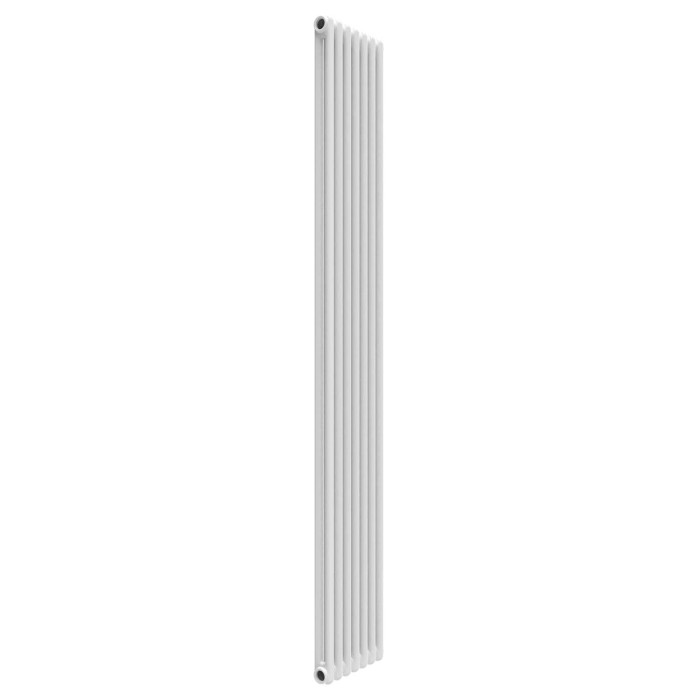 Radiatore verticale bianco t.b.t. per sistemi di riscaldamento.