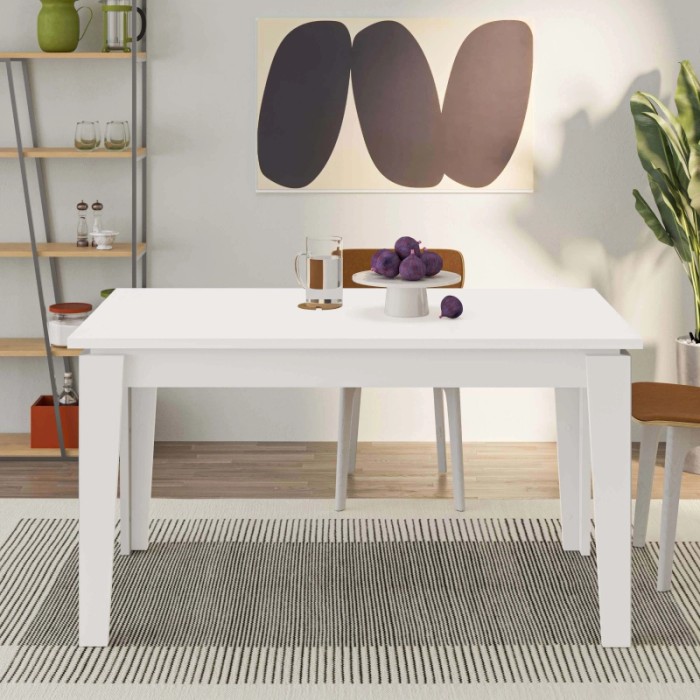 Tavolo allungabile da pranzo Tolmen bianco 140x80 cm