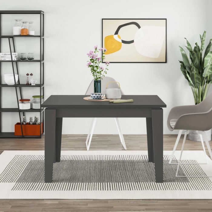 Tavolo allungabile da pranzo Megaron antracite 120x80 cm