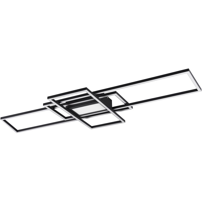 Moderna lampada da soffitto a LED Trio Irvine, 105x42 cm, antracite. Lampada dimmerabile per soggiorno con telecomando.