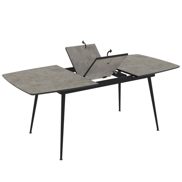 Tavolo allungabile da pranzo Yense cemento 145x80x75 cm
