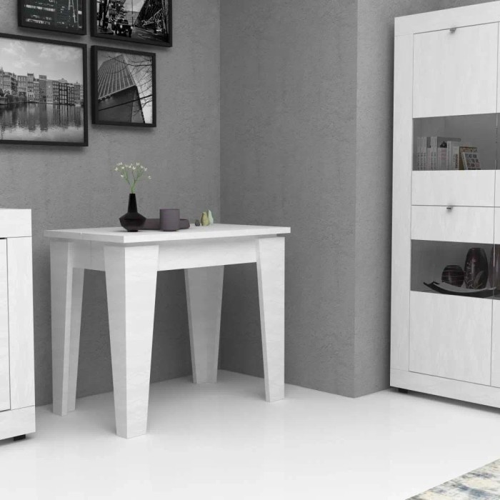Consolle allungabile Natron bianco 50x90 cm