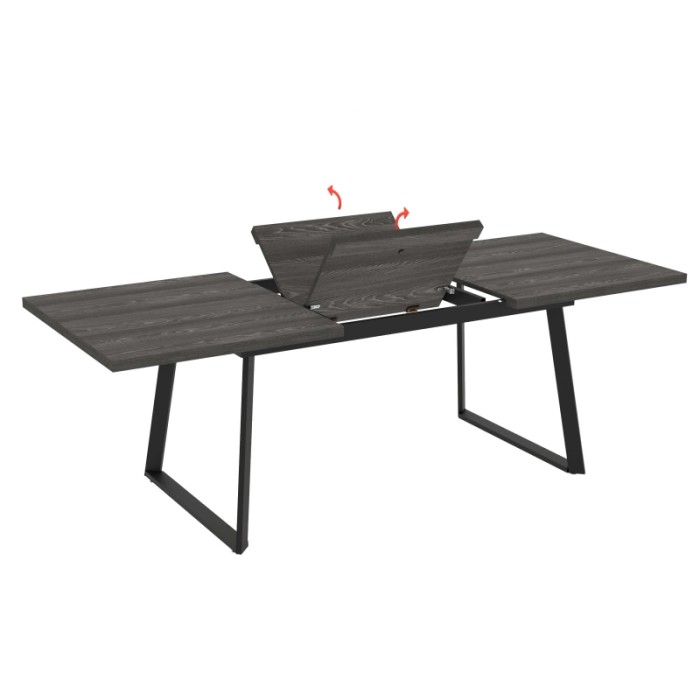 Tavolo allungabile da pranzo Lavinya grigio 170x90x75 cm