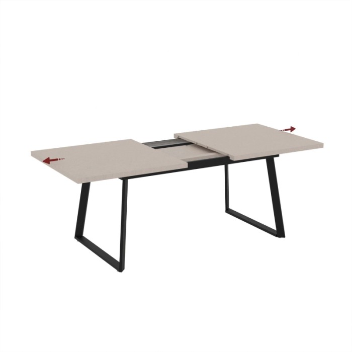 Tavolo allungabile da pranzo Lavinya cashmere 170x90x75 cm