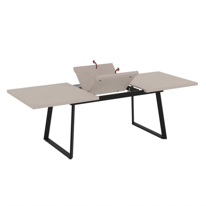 Tavolo allungabile da pranzo Lavinya cashmere 170x90x75 cm