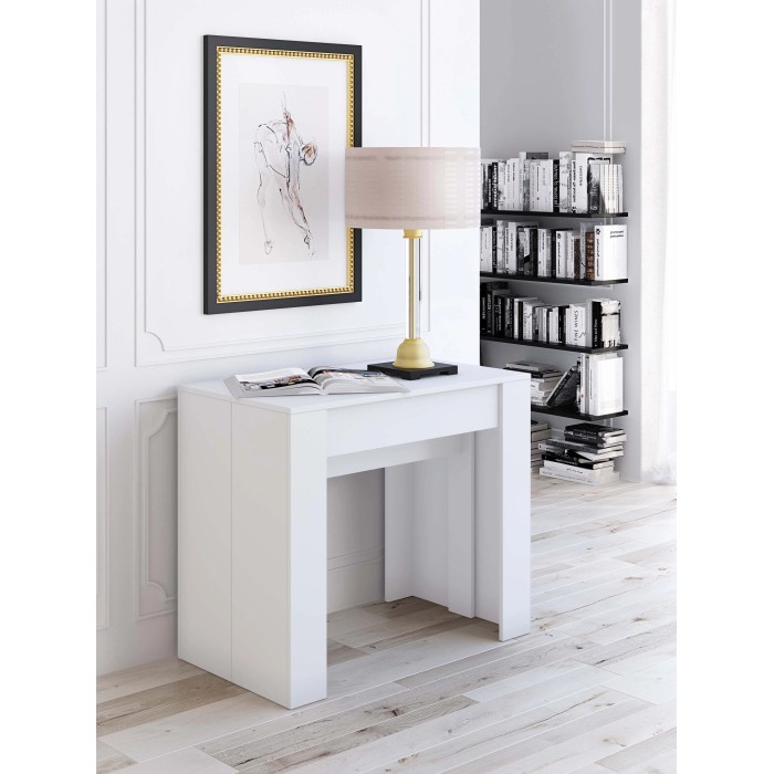 Consolle allungabile Luka bianco 90x52x77 cm