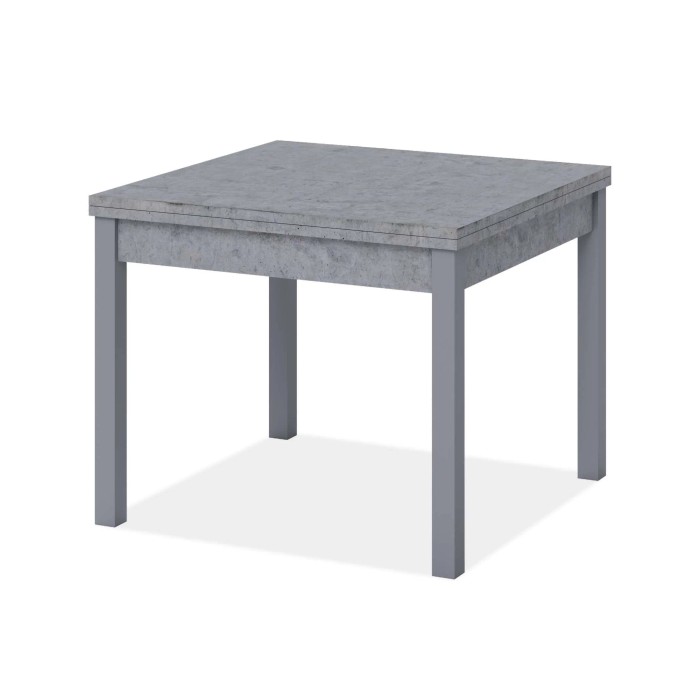 Tavolo raddoppiabile Firenze cemento 90x90x77 cm