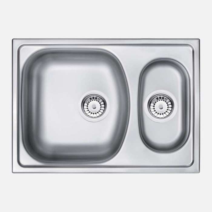 Lavello 1,5 vasche Idrostile Jobabo 440x150 mm acciaio inox