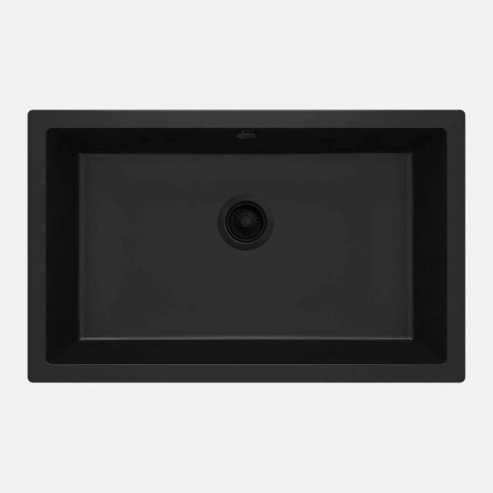 Lavello sottopensile 1 vasca Idrostile Colón 500x204 mm Nero