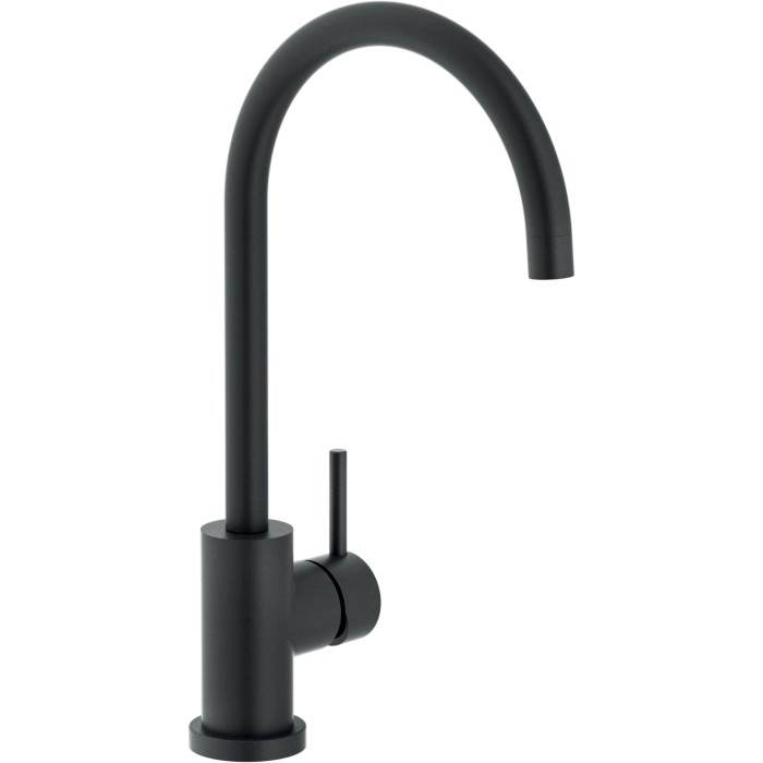 Miscelatore monocomando t.b.t. nero per cucina o bagno.