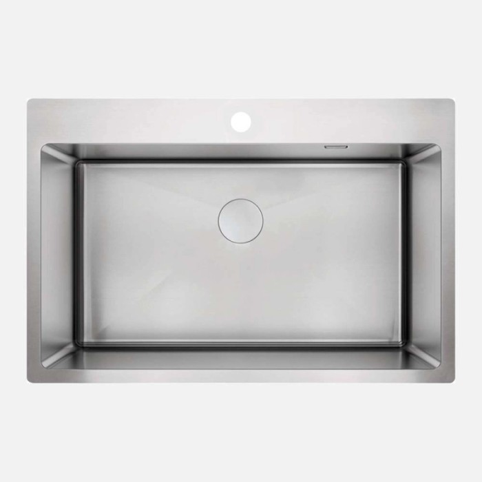 Lavello 1 vasca Idrostile Roque con sifone 505x203 mm acciaio spazzolato