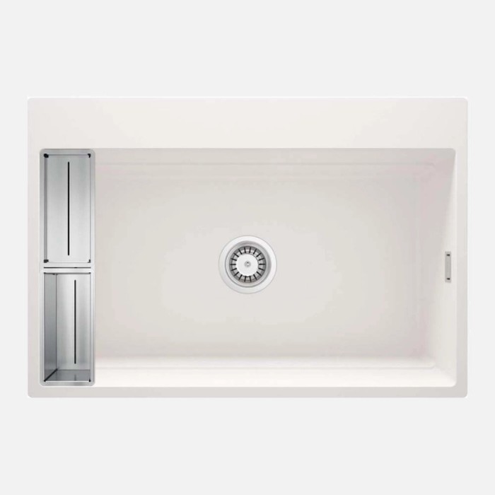 Lavello 1 vasca magnetico rettangolare Idrostile Guayos 520x220 mm Alabastro