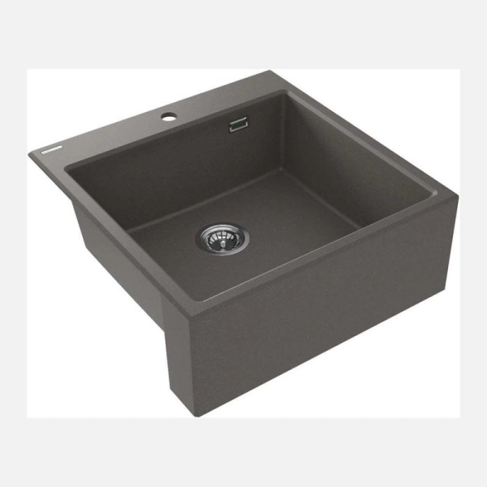 Lavello 1 vasca Idrostile Güines 610x214 mm Antracite metallizzato