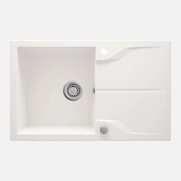 Lavello granito 1 vasca gocciolatoio Idrostile 490x194 mm grigio