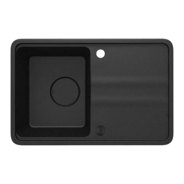 Lavello 1 vasca con gocciolatoio Idrostile Varadero 440x230 mm nero Grafite Met