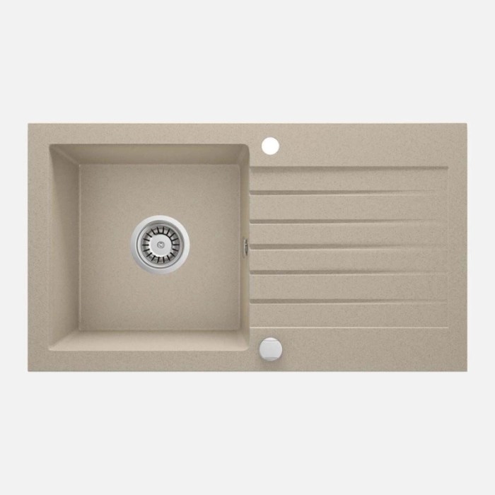 Lavello 1 vasca con gocciolatoio Idrostile Martí 440x160 mm sabbia