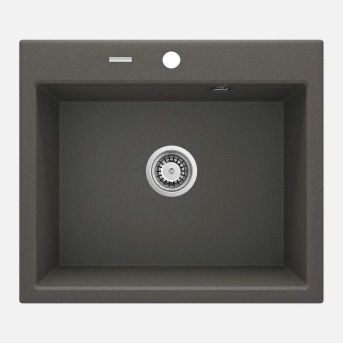 Lavello granito 1 vasca Idrostile sifone 520x210 mm antracite