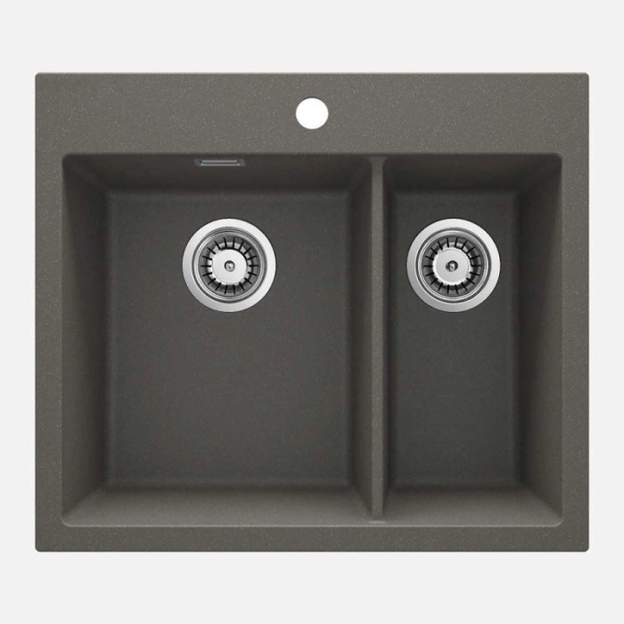 Lavello 1.5 vasche Idrostile Güines 520x203 mm Antracite metallizzato