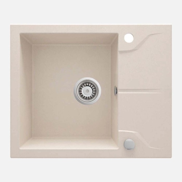 Lavello granito 1 vasca gocciolatoio Idrostile sifone 490x194 mm beige