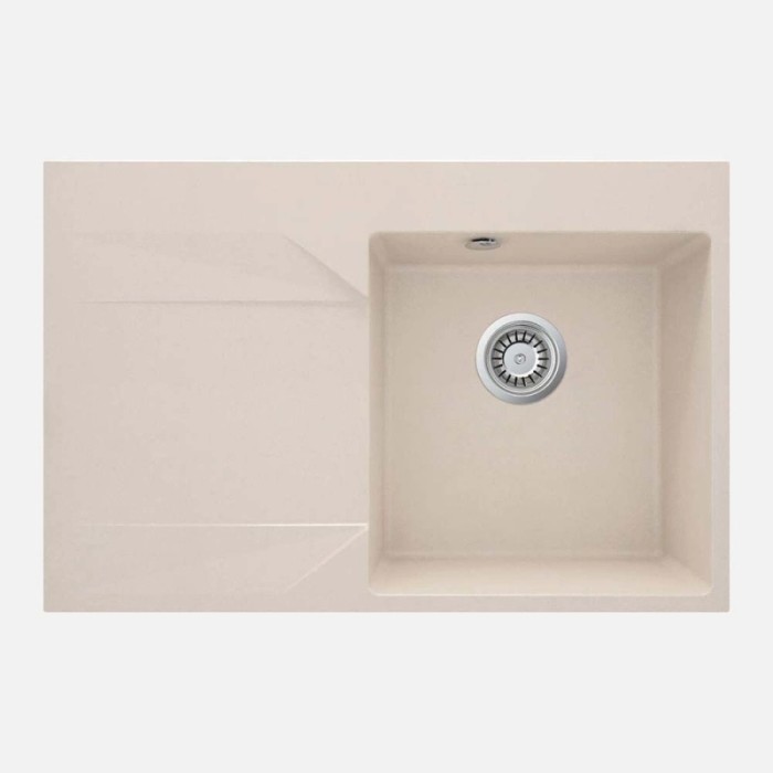 Lavello 1 vasca con gocciolatoio sinistra Idrostile Banes 500x195 mm Beige