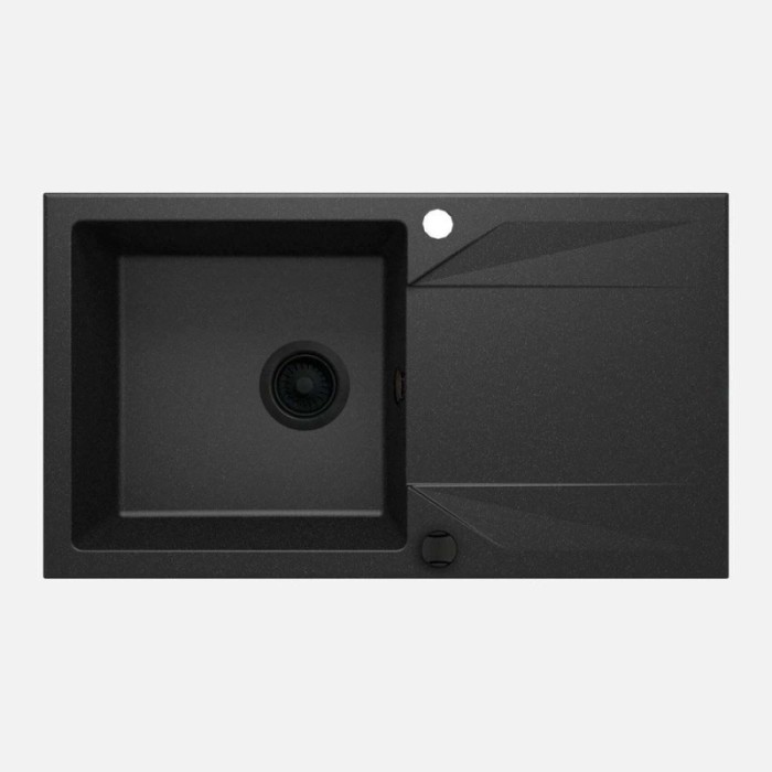 Lavello 1 vasca con gocciolatoio Idrostile Banes 440x193 mm Grafite Metallizzata