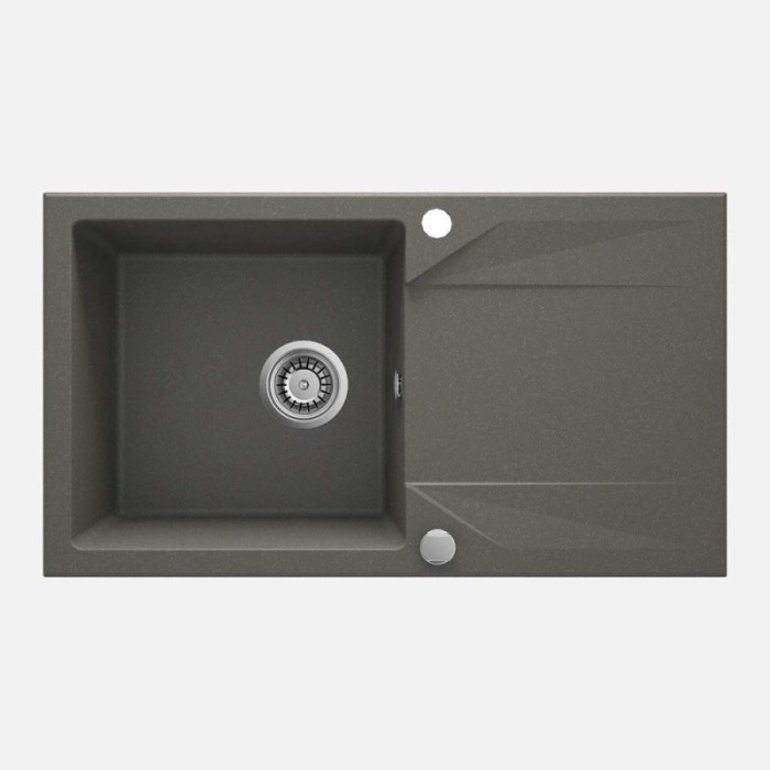 Lavello 1 vasca gocciolatoio Idrostile Banes 440x193 mm Antracite Metallizzato