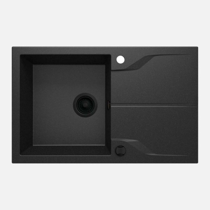 Lavello 1 vasca gocciolatoio Sagua la Grande 490x194 mm nero grafite met