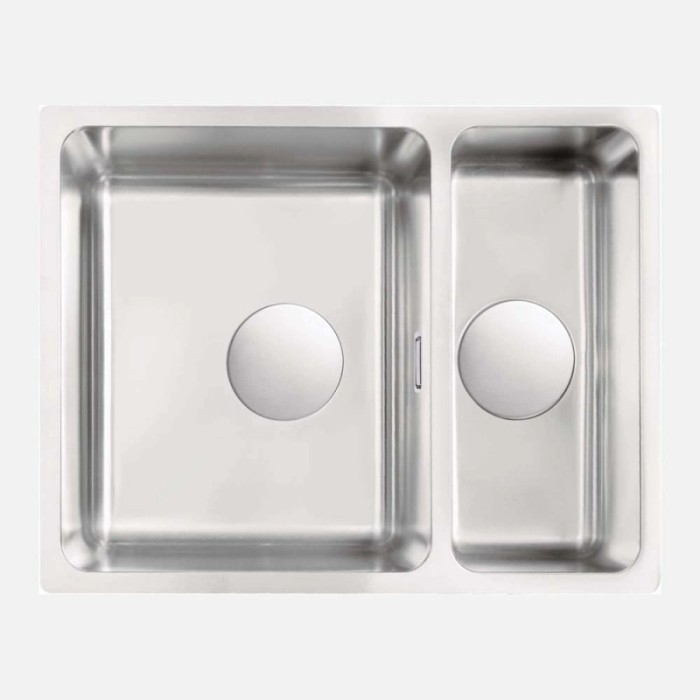 Lavello 1,5 vasche sottopiano Idrostile Cifuentes 440x200 mm spazzolato