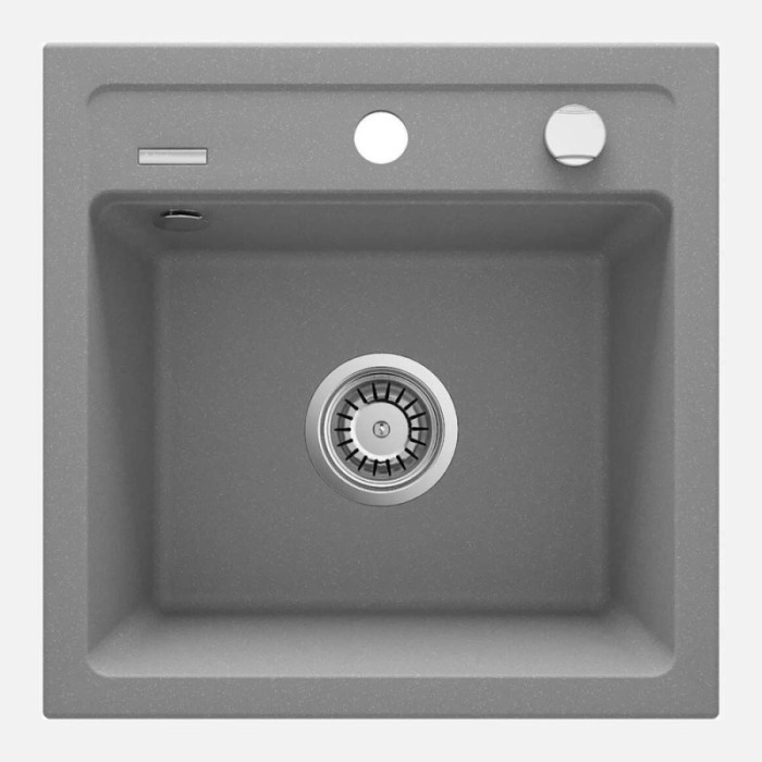 Lavello 1 vasca Idrostile Martí 440x184 mm grigio metallizzato