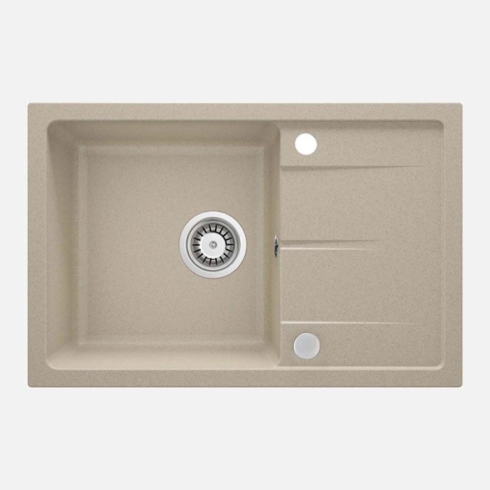 Lavello 1 vasca gocciolatoio Idrostile Amancio sifone 440x164 mm sabbia