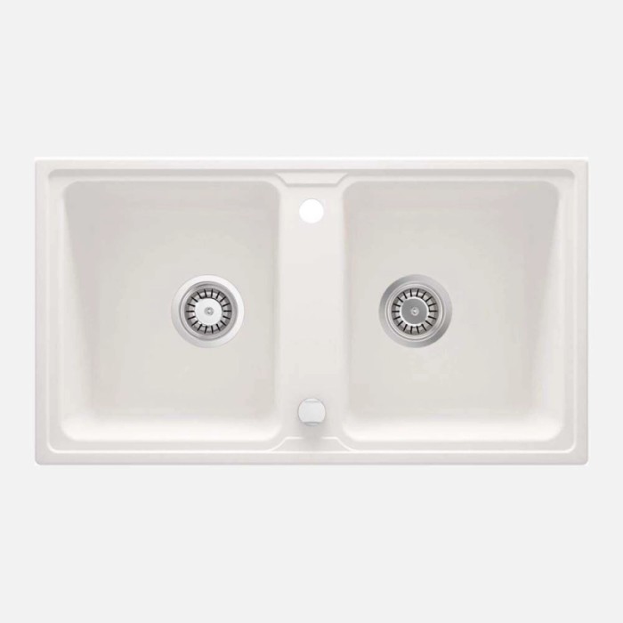 Lavello 2 vasche Idrostile Martí 435x180 mm alabastro