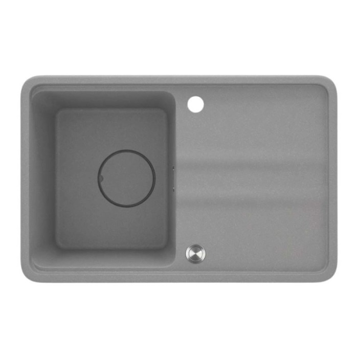 Lavello 1 vasca con gocciolatoio Idrostile Varadero 440x230 mm grigio met