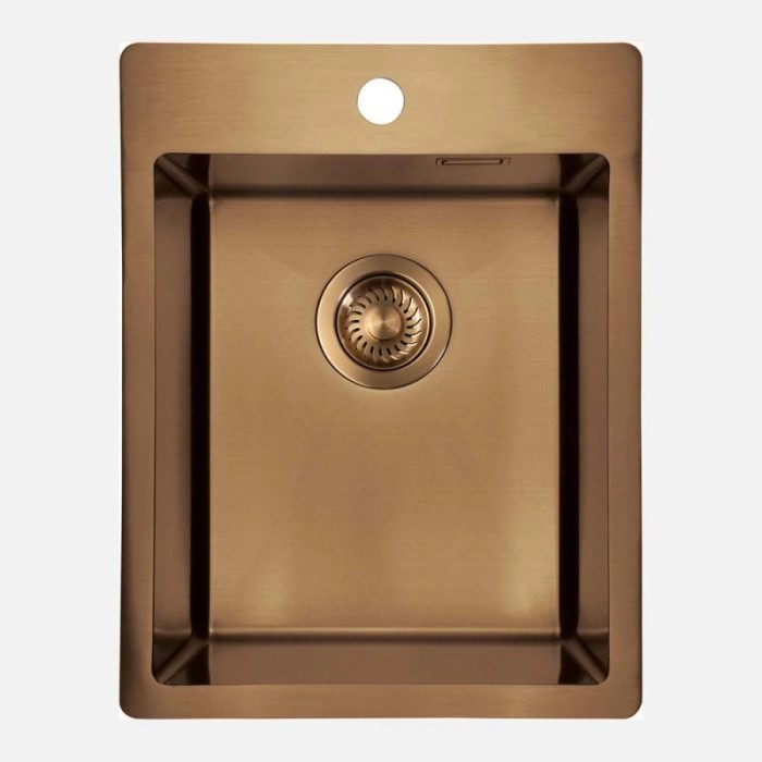 Lavello 1 vasca forma 3 Idrostile Ciego de Ávila 505x200 mm bronzo spazzolato