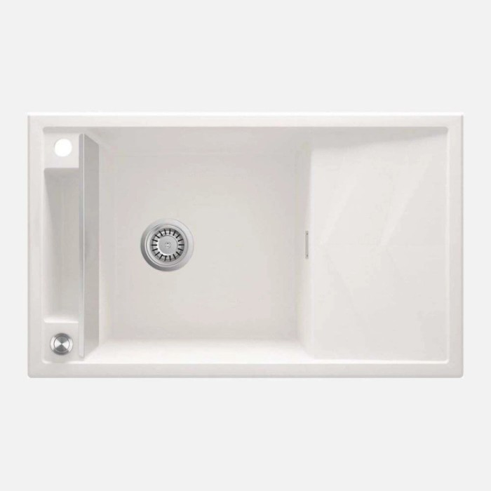 Lavello 1 vasca magnetico gocciolatoio rett Guayos 500x219 mm alabastro