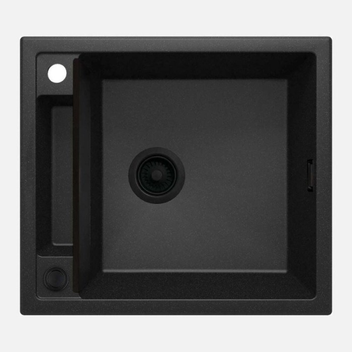 Lavello 1 vasca magnetico Idrostile Guayos 500x219 mm grafite metallizzata